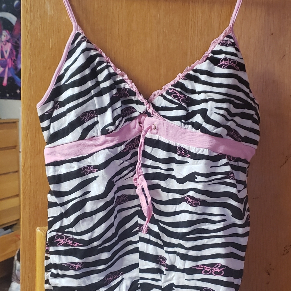 Baby Phat Y2K Pink Zebra Camisole